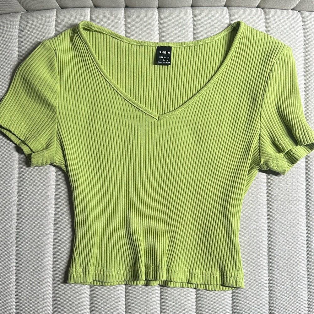 Green Shein Crop Top